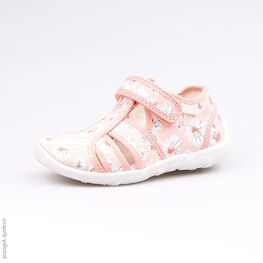 421015-12 Босоножки текстильные для девочки розовый