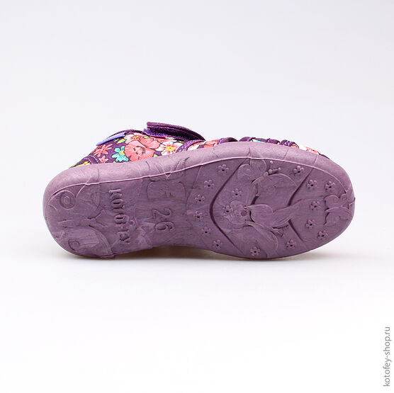 421019-12 Босоножки текстильные для девочки фиолетовый фото №3