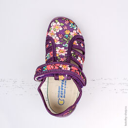 421019-12 Босоножки текстильные для девочки фиолетовый фото №4