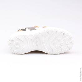 431104-12 Текстильная обувь для мальчики сер-ора фото №3