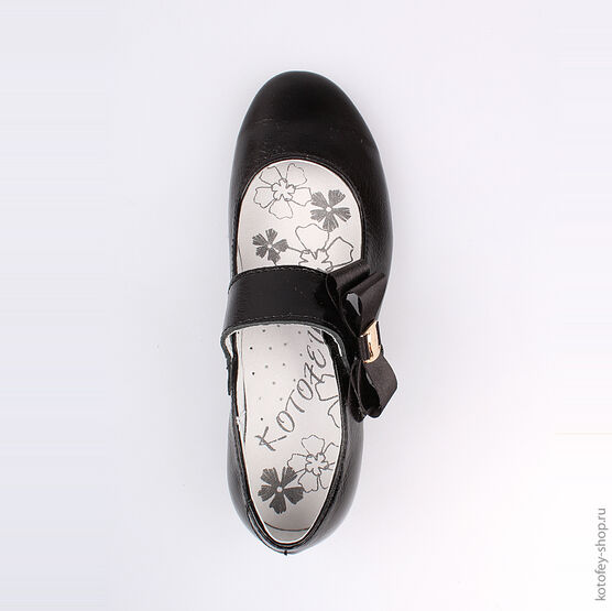 532096-27 Туфли для девочки черный фото №4