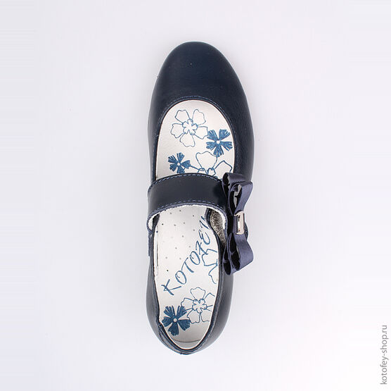 532096-28 Туфли для девочки светло-синий фото №4