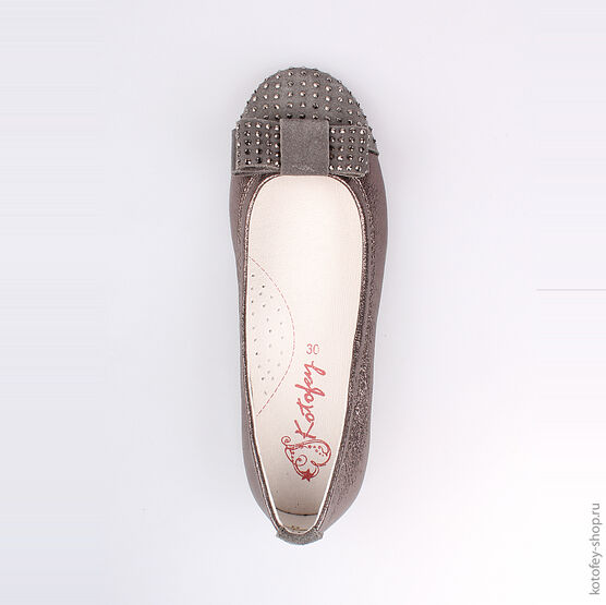 534019-23 Туфли для девочки серый фото №4