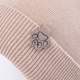 07704002-40 Теплый комплект шапка на завязках+снуд бежевый для мальчики бежевый фото №4