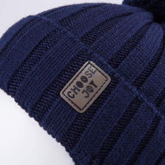 07704005-40 Теплый комплект шапка на завязках+снуд темно-синий для мальчики темно-синий фото №4