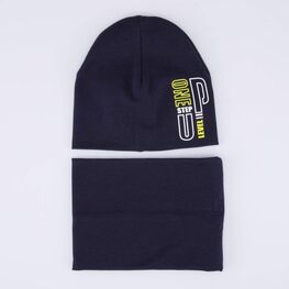 07704006-40 Комплект шапка+снуд темно-синий для мальчики темно-синий