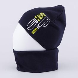 07704006-40 Комплект шапка+снуд темно-синий для мальчики темно-синий фото №3