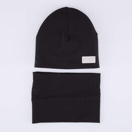 07704006-41 Комплект шапка+снуд черный для мальчики черный