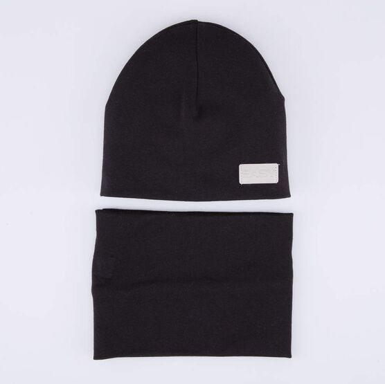 07704006-41 Комплект шапка+снуд черный для мальчики черный