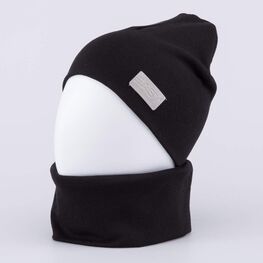 07704006-41 Комплект шапка+снуд черный для мальчики черный фото №2