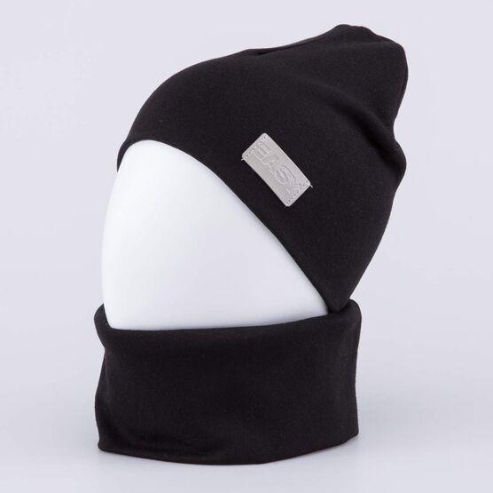 07704006-41 Комплект шапка+снуд черный для мальчики черный фото №2