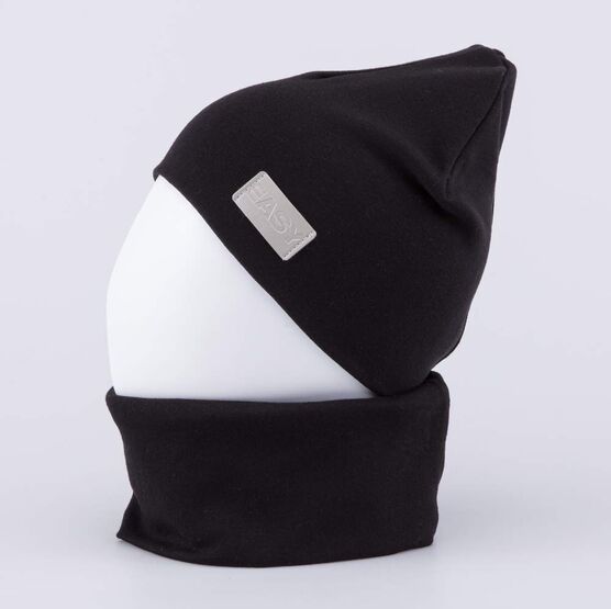 07704006-41 Комплект шапка+снуд черный для мальчики черный фото №3