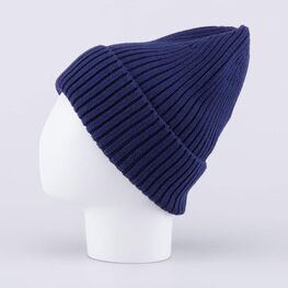 07711968-40 Шапка с отворотом детская темно-синий для мальчики темно-синий фото №3
