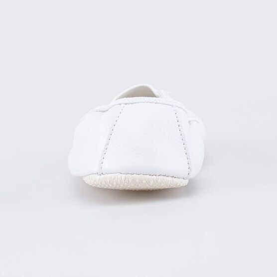 412010-01 Кожаные чешки детские белые для универсальные белый фото №5