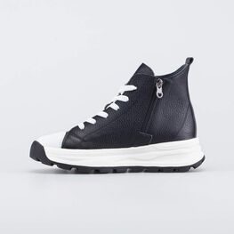 652225-22 Кожаные ботинки для девочки для девочки черный фото №2