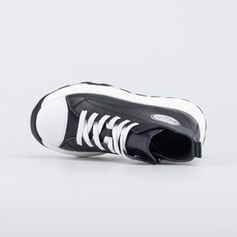 652225-22 Кожаные ботинки для девочки для девочки черный фото №4