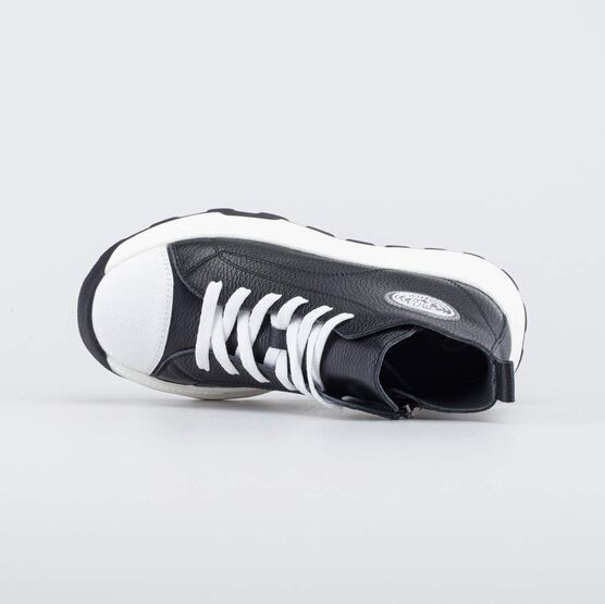 652225-22 Кожаные ботинки для девочки для девочки черный фото №4