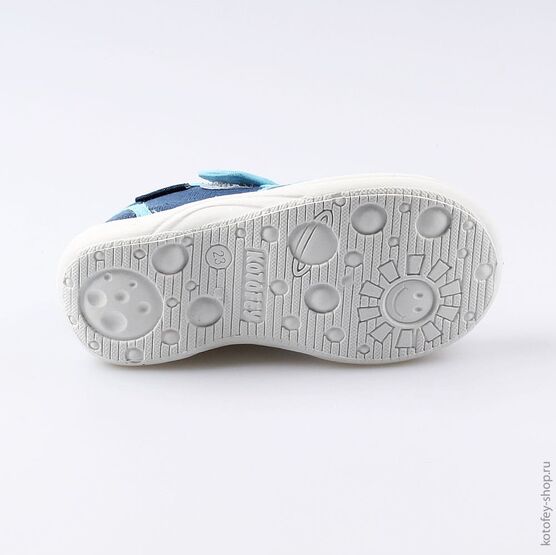 221056-11 Сандалии текстильные для мальчики син-гол фото №3