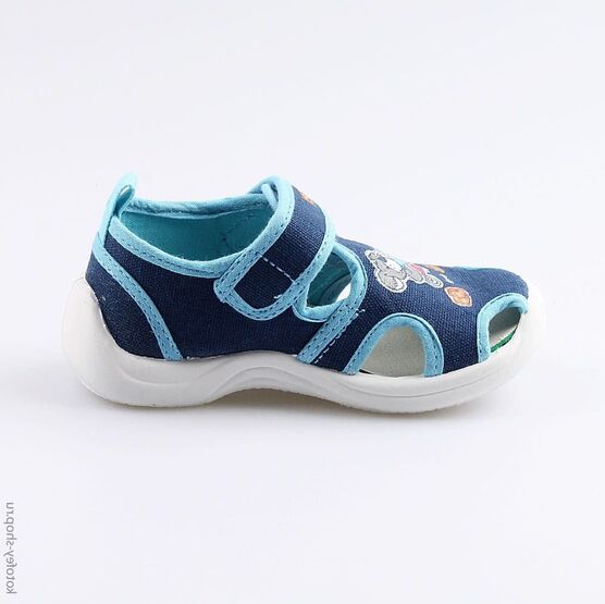 221056-11 Сандалии текстильные для мальчики син-гол фото №2