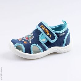 221056-11 Сандалии текстильные для мальчики син-гол