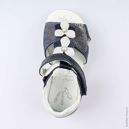 322078-23 Босоножки для девочки светло-синий фото №4