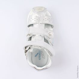 122131-23 Босоножки для девочки серебрист. фото №4