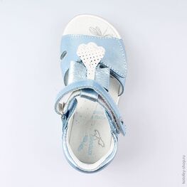 322095-22 Босоножки для девочки голубой фото №4