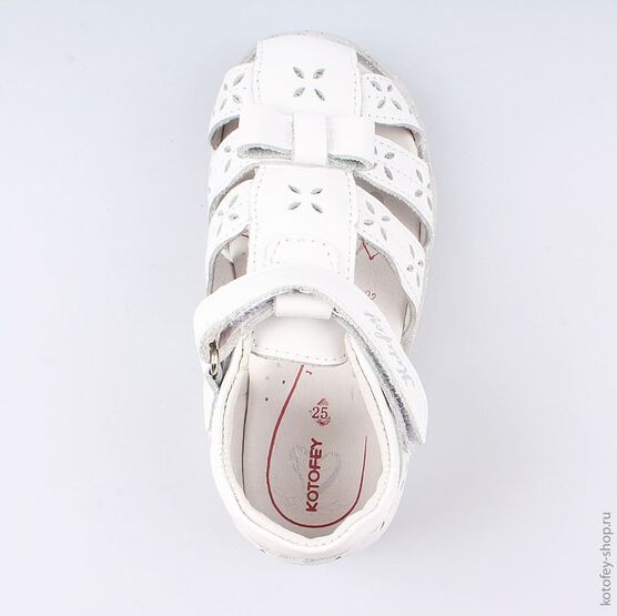 322077-21 Босоножки для девочки белый фото №4