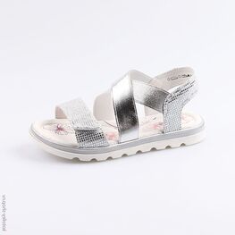 524055-21 Босоножки для девочки серебрист.