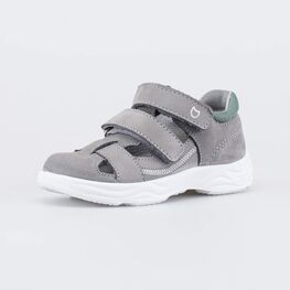 322207-22 Кожаные сандалии на липучках для мальчики серый