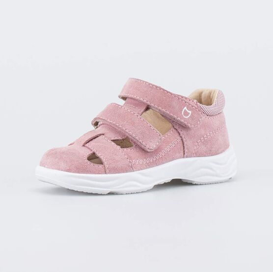 322207-23 Кожаные сандалии на липучках для девочки розовый