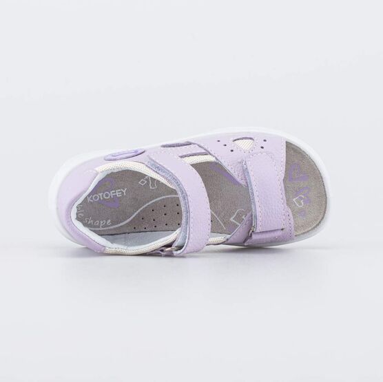 322209-21 Кожаные сандалии для девочки 1936 для девочки сиреневый фото №4