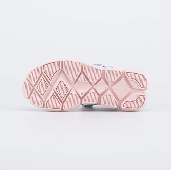 524077-18 Пляжные сандалии на липучках для девочки для девочки розовый + голубой фото №3