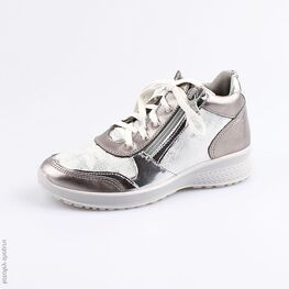 752138-21 Ботинки для девочки серебрист.