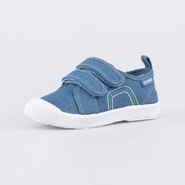 231190-11 Кеды на липучках Джинс для мальчики голубой
