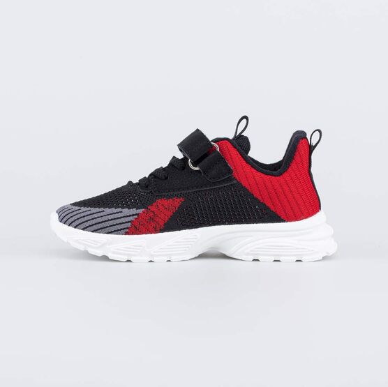 544078-11 Кроссовки из вязанного текстиля для мальчика для мальчики черный + красный фото №2