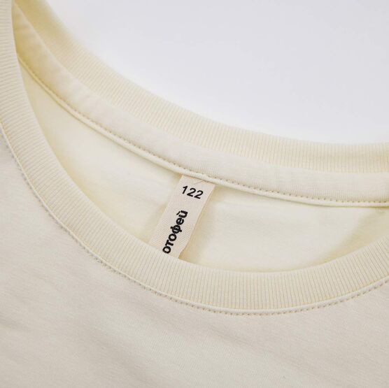 07802044-40 Фуфайка (футболка) для девочки, бежевый для девочки бежевый фото №4