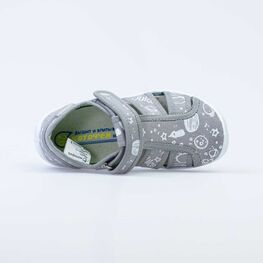 421056-12 Сандалии текстильные для мальчики серый фото №4