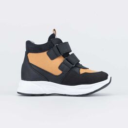 152322-32 Ботинки для мальчики чер-жел фото №2