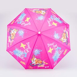 03807186-40 Зонт-трость Корги розовый для девочки розовый фото №2