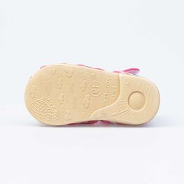 021015-71 Босоножки текстильные для девочки коралл фото №3