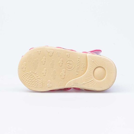 021015-71 Босоножки текстильные для девочки коралл фото №3