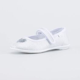 431191-72 Нарядные туфли праздничные Сердце для девочки серебристый