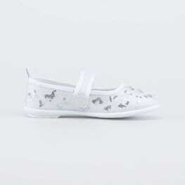 431192-72 Туфли текстильные праздничные Бантики для девочки серебрист. фото №2