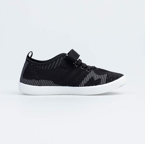 531180-14 Кеды из вязаного текстиля для мальчика черный для мальчики черный фото №2