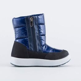 264023-42 Сапожки-дутики укороченные Сердце для девочки синий фото №2