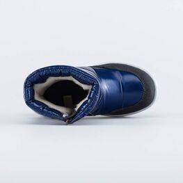 264023-42 Сапожки-дутики укороченные Сердце для девочки синий фото №4