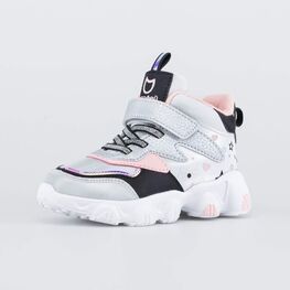 354061-31 Ботинки для девочки сер-роз