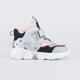 354061-31 Ботинки для девочки сер-роз фото №2