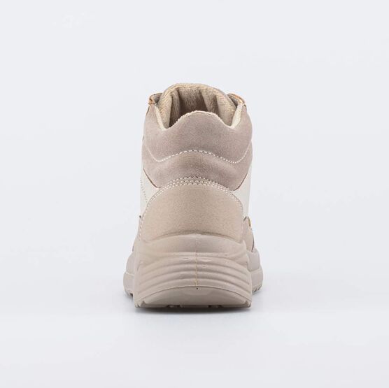 652226-31 Кожаные ботинки с системой быстрой шнуровки для девочки бежевый фото №5